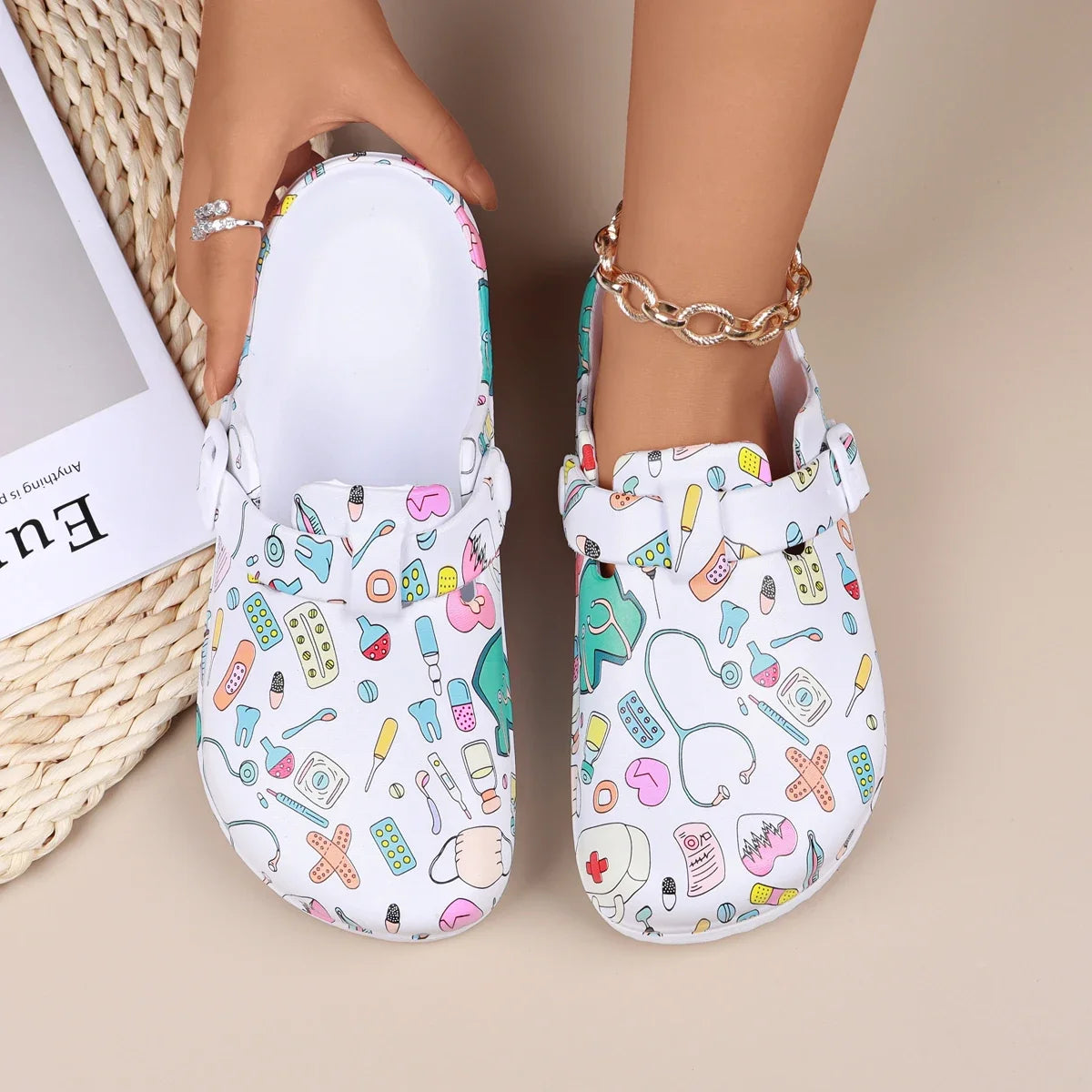 Zuecos Bianca Print